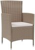vidaXL Gartenstühle mit Kissen 2 Stk. Poly Rattan Beige 316684 Bild 2