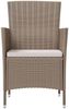 vidaXL Gartenstühle mit Kissen 2 Stk. Poly Rattan Beige 316684 Bild 3