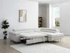 Vente-unique - NURAZIO Sofa SamtStoff Beige - B 202 cm x H 70 cm x L 268 cm Bild 2