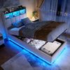 PXloue Polsterbett LED Einzelbett 90x200cm mit Ladefunktion und hydraulischem Stauraum, Geeignet für kleine Wohnungen (mit zusätzlichem Stauraum) Bild 5