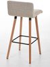 Barhocker GITOR - Stoff Creme 42x49x94 cm | Barstuhl Mit Lehne Tresenhocker Tresenstuhl Kneipenhocker Kneipenstuhl Bild 3