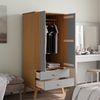 vidaXL Kleiderschrank OLDEN Grau Braun 76,5x53x172cm Massivholz Kiefer 358595 Bild 4