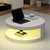 REDOM Couchtisch mit 360° drehbarer Tischplatte (Satztisch, 1-St, Doppelschichtiger Sofatisch), Obere Tischplatte 360° frei drehbar Bild 2