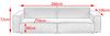 KAWOLA Sofa SAMU 3-Sitzer Feincord olivgrün 72 x 106 x 266 cm Bild 5
