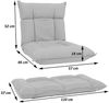 Bodensessel HWC-N44, Relaxsessel Bodenkissen Bodensofa Klappsessel 6 Relaxpositionen, stabiles Gestell Samt ~ dunkelgrau Bild 3