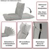 Bodensessel HWC-N44, Relaxsessel Bodenkissen Bodensofa Klappsessel 6 Relaxpositionen, stabiles Gestell Samt ~ dunkelgrau Bild 2