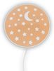 Kinderzimmer Wandlampe mit Mond & Sternen Pfirsichfarben, Schalter, Ø 25cm Bild 4