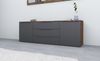 borchardt Möbel Sideboard Tom, Kommode Breite 166cm, hängend oder stehend mit Metallgriffen, 2 Türen 3 Schubkästen, verstellbare Einlegeböden Bild 3