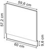 Frontblende R-Line Rot Hochglanz 60 cm , AP Marmor Vicco Bild 3