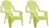 vidaXL Kinder-Gartenstühle 2 Stk. Grün 37x34x44 cm PP Holzoptik 364740 Bild 2