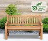 Gartenbank Teakbank DEGAD - Holz Teak 150x61x93 cm | Holzbank 150 Cm Gartenbank Sitzbank Mit Lehne Wetterfest Bank Garten Terrasse Bild 5