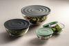 LEONARDO Schale Schalen-Set CUCINA, 6-teilig, 3 Schüsseln mit Silikondeckel, Glas, (Set, 6-tlg), spülmaschinengeeignet Bild 3