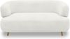 DOMO. collection Sofa 800014, 2-Sitzer Garnitur, runde Ecken, gepolsterte Rückenlehne, Holzfüße Eiche natur, 2er Couch, Polstergarnitur, 160 x 86 x 73 (BxTxH), weiß Bild 2