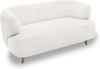 DOMO. collection Sofa 800014, 2-Sitzer Garnitur, runde Ecken, gepolsterte Rückenlehne, Holzfüße Eiche natur, 2er Couch, Polstergarnitur, 160 x 86 x 73 (BxTxH), weiß Bild 3