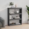 vidaXL Bücherregal/Raumteiler Grau 80x30x103,5 cm Massivholz Kiefer 808190 Bild 4