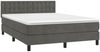 vidaXL Boxspringbett mit Matratze & LED Dunkelgrau 140x190 cm Samt 3134640 Bild 3