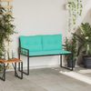 vidaXL Holz-Lagenbank mit Kissen Uni Türkis 114 x 55 x 77 cm 42026940 Bild 3