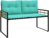 vidaXL Holz-Lagenbank mit Kissen Uni Türkis 114 x 55 x 77 cm 42026940 Bild 2