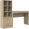 vidaXL Schreibtisch mit Schubladen mit Regal 2 pcs Sonoma-Eiche 3337331 Bild 2