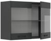 Küchenglasschrank R-Line Anthrazit Landhaus 80 cm Vicco Bild 3