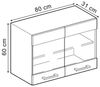 Küchenglasschrank R-Line Anthrazit Landhaus 80 cm Vicco Bild 2
