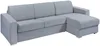 Vente-unique - CALITO Sofa Stoff Grau - B 223 cm152 cm x H 90 cm x L 278 cm Bild 2