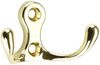 SO-TECH® Garderobenhaken 2-fach Kleiderhaken MAREEN 29 x 51 x 23,5 mm, BA 17 mm (1 St), Metall massiv, Messingoptik Bild 1