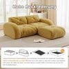 2-Sitzer-Sofa mit Hocker, Chenille, modulares Design, 204 x 171 x 76 cm, gelb Bild 5