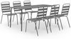 vidaXL 7-tlg. Garten-Essgruppe Stahl Dunkelgrau 3074477 Bild 2