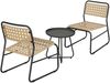 Bistroset Brienza 3-tlg. Polyrattan Beige [casa. pro] Bild 3