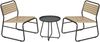 Bistroset Brienza 3-tlg. Polyrattan Beige [casa. pro] Bild 2