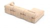 Couch Laguardia L Form in Samtstoff - Samtstoff - beige - Links Bild 4