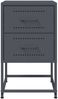 vidaXL Nachttische 2 Stk. Anthrazit 36x39x60,5 cm Stahl 846463 Bild 5