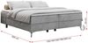 Boxspringbett - Doppelbett mit Multipocket-Matratze - LESS -160x200 - Hellgrau Velours - H3 Bild 5