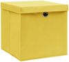 vidaXL Aufbewahrungsboxen mit Deckeln 4 Stk. Gelb 32x32x32 cm Stoff 288366 Bild 2