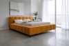 Bett Lucinda - Chenille - gold - 180x200 cm Bild 4