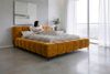 Bett Lucinda - Chenille - gold - 180x200 cm Bild 5