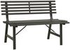 vidaXL Gartenbank 110 cm Stahl Schwarz 317135 Bild 2