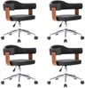 vidaXL Esszimmerstühle 4 Stk. Drehbar Bugholz und Kunstleder 3054891 Bild 2
