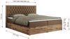 Boxspringbett, Schlafzimmerbett, Bettkasten - AMORE - 140 x 200 cm - Braun Kunstleder - H4 Bild 5