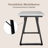 HOMAVO Esstisch Z2 Mit Metallgestell 120 cm In Weiß Bild 4