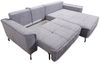 Ecksofa Schlafsofa Sofa FLORENCE Stoff Bubble Blau Ottomane Rechts Bild 2