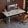 Grauer Industrie-PC-Gaming-Schreibtisch mit Bild 3