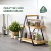 Etagere mit 2 Etagen aus Bambus und Metallgestell in Mattschwarz - Perfekt zum Servieren von Obst Bild 5