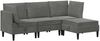 vidaXL Wohnzimmergarnitur mit Kissen 4 pcs Dunkelgrau Samt 3413735 Bild 2