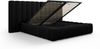 Micadoni Bett Kelp mit Doppelkopfteil Strukturierter Stoff Moly Schwarz 180x200 Bild 4