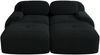 Ecksofa H 75 x T 208 x B 178 cm, modulares Cordsamt-Sofa, Schwarz, montagefrei, 3-teilig Bild 4