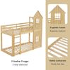 Novelux Etagenbett 90x200 Kinderbett Hausform mit Treppe und Rundum-Schutz – Kiefer/MDF Natur, 2 Fenster, Lattenrost, ohne Matratze, FSC-Holz, 120 kg Bild 4