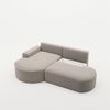 Ecksofa Schlafsofa Sofa VENEDIG Stoff Salvador Beige Ottomane Links Bild 3