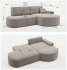 Ecksofa Schlafsofa Sofa VENEDIG Stoff Salvador Beige Ottomane Links Bild 5